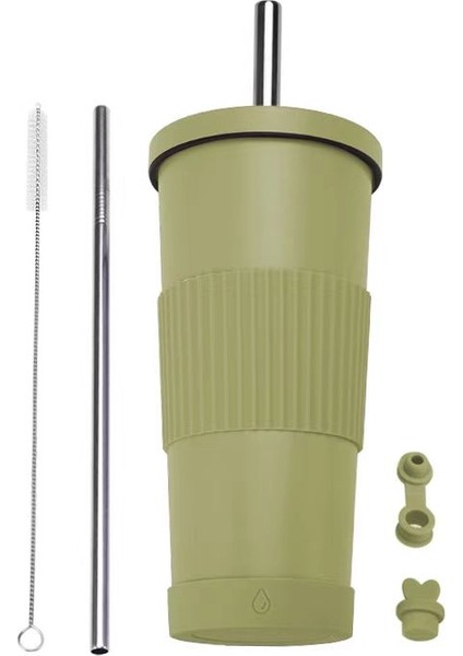 Paslanmaz Çelik Inci Süt Çay Bardağı/pipet Yalıtım Bardağı, DL068 (Yurt Dışından)