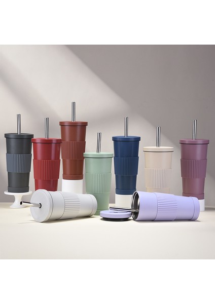 Paslanmaz Çelik Inci Süt Çay Bardağı/pipet Yalıtım Bardağı, DL068 (Yurt Dışından)