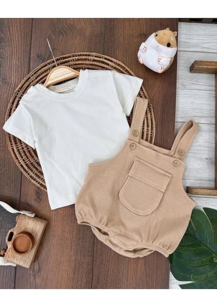 Çıtçıtlı Body Zıbın Pamuklu Cepli 2li Günlük Erkek Bebek Salopet Tulum fırsatları