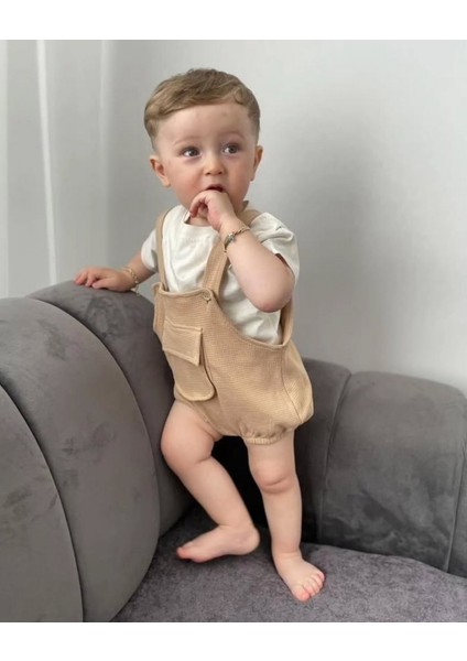 Çıtçıtlı Body Zıbın Pamuklu Cepli 2li Günlük Erkek Bebek Salopet Tulum indirimleri