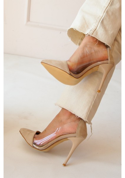 Layla Stiletto Şeffaf Ten Süet fiyatları