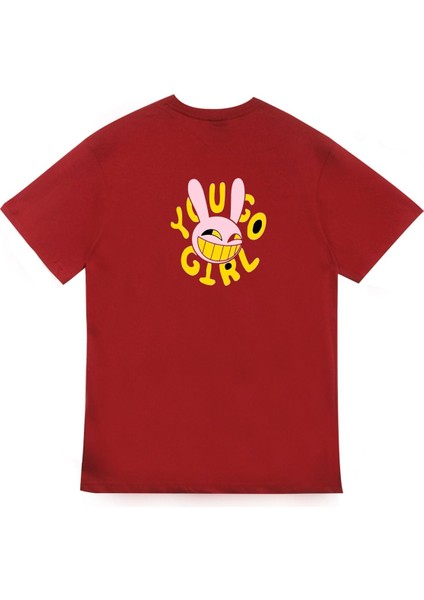 The Amazing Digital Circus Baskılı %100 Pamuk Unisex Kırmızı T-Shirt