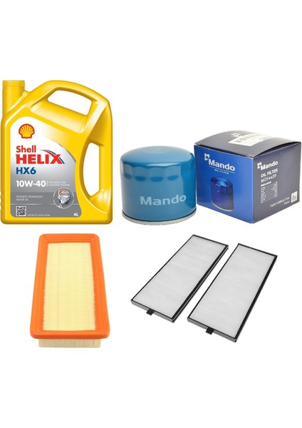 Bakım Seti Hyundaı Getz 1.3, 1.4 Benzinli 2003-2011 + Shell Helıx Hx6 10W40
