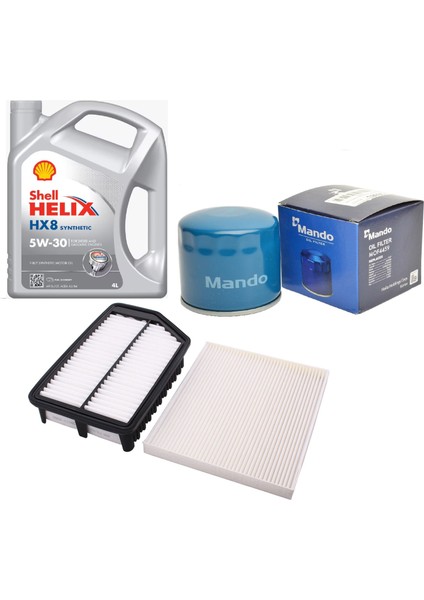 Bakım Seti Hyundaı Elantra 1.6 Benzinli 2011-2016 + Shell Helıx Hx8 5W30