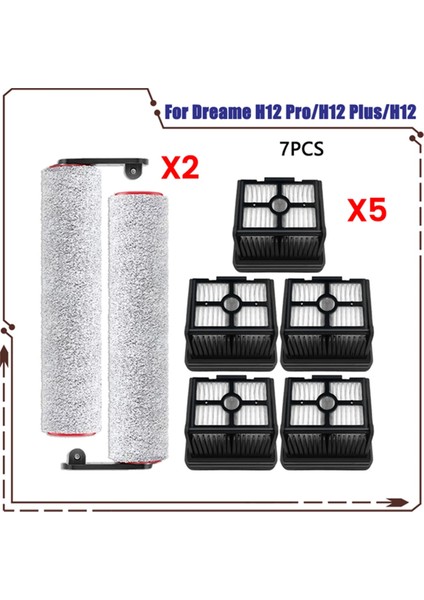 H12 Pro / Plus Core Yumuşak Fırça Yedek Parçaları Islak Kuru Vakum Temizleyici Silindir Hepa Filtreler Aksesuarlar (Yurt Dışından)