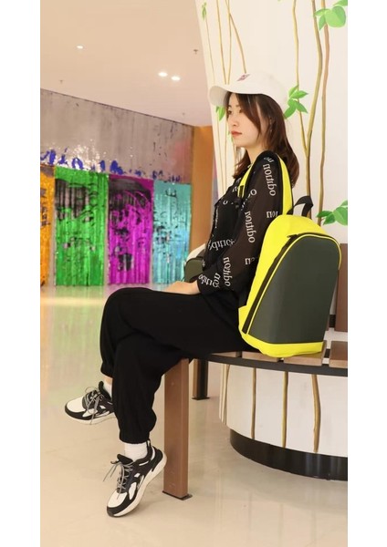 Smart Bag Sarı LED Ekranlı Sırt Çantası, Motorcu Çantası