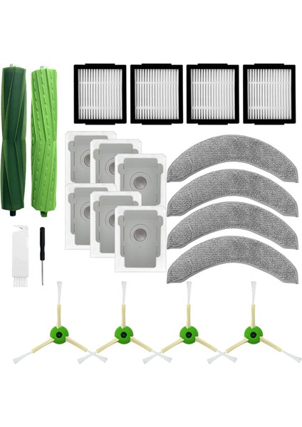 Aksesuarlar Combo J7+ Için Yedek Paspas Pedleri Silindir Yan Fırça Toz Torbaları Hepa Filtreleri Temizleme Aracı (Yurt Dışından)