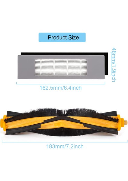 Ozmo 920 950 T5 N8 T8 T9 Serisi 2 Hibrit Robotik Elektrikli Süpürge Için 2 Set Yedek Parça (Yurt Dışından) indirimleri