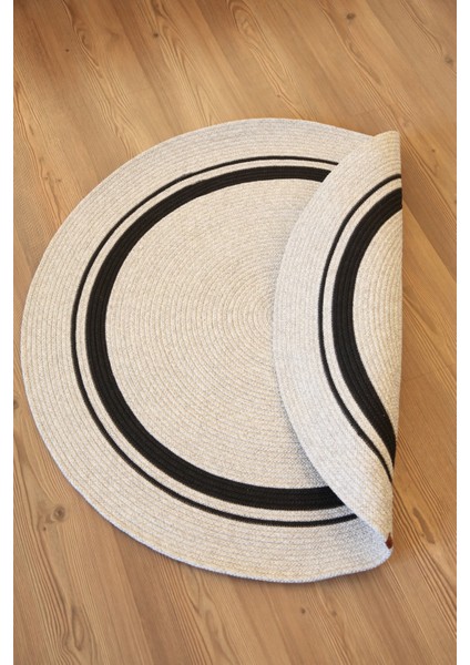 Siyah Beyaz Düz Model Jüt Halı Kilim fiyatları
