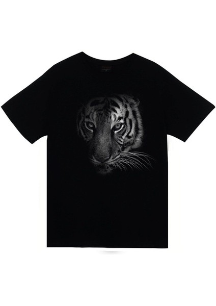 Unisex Siyah Baskılı T-Shirt