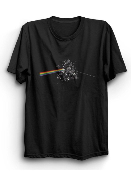 Pink Floyd Baskılı Unisex %100 Pamuk Siyah T-Shirt