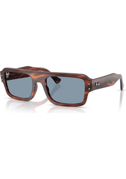 Rb 4454 139856 56 Lukas Unisex Dikdörtgen Kırçıllı Kırmızı Kemik Güneş Gözlüğü