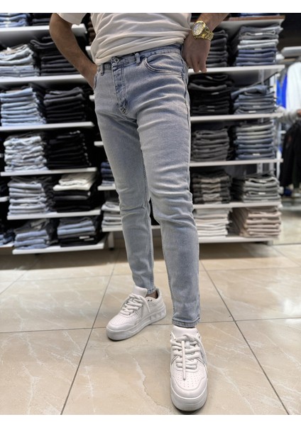 Açık Mavi Yıkamalı Skinny Fit Jean 623CSLKE