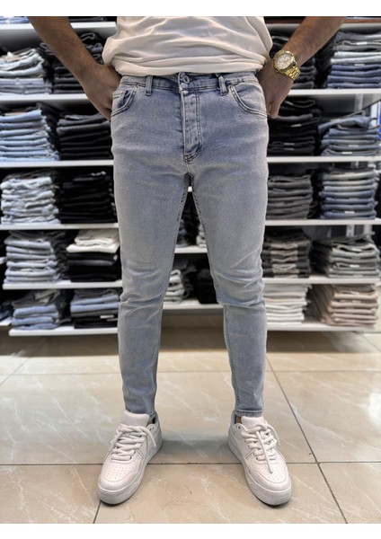 Açık Mavi Yıkamalı Skinny Fit Jean 623CSLKE