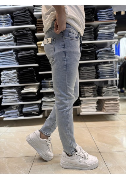 Açık Mavi Yıkamalı Skinny Fit Jean 623CSLKE