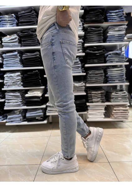 Açık Mavi Yıkamalı Skinny Fit Jean 623CSLKE