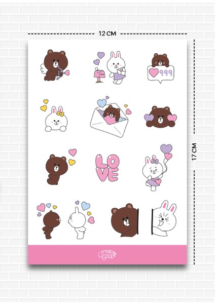 Ayıcık Sticker | Bullet Journal | Notebook | Ajanda | Scrapbook Için Uygun Sticker