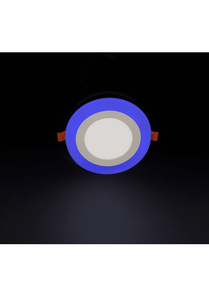 4 Adet Noas YL11 0600 Sıva Altı 6+3W 3 Fonksiyonlu Yuvarlak LED Spot 6500K Beyaz+Mavi