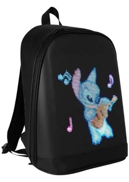Smart Bag Siyah LED Ekranlı Sırt Çantası, Motorcu Çantası