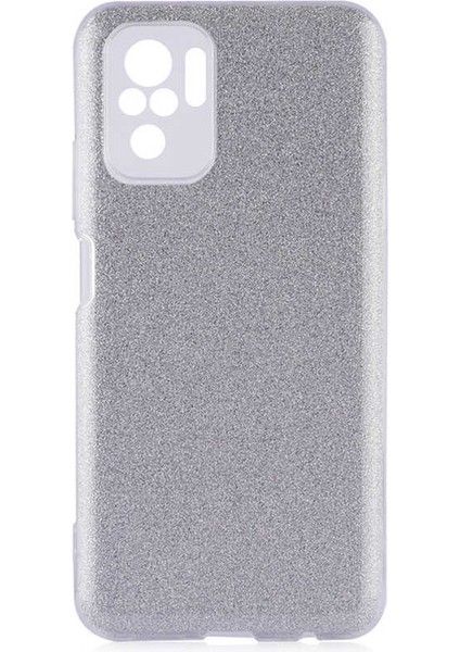 Xiaomi Redmi Note 10S Kılıf Shining Silikon-Gri