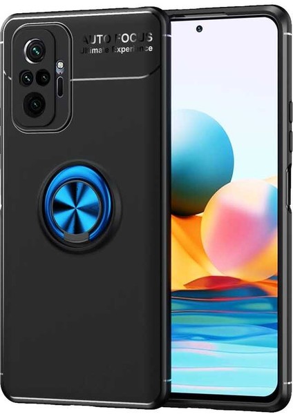 Xiaomi Redmi Note 10 Pro Kılıf Tqr Ravel Silikon Kapak-Siyah-Mavi