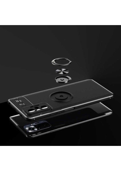 Xiaomi Redmi Note 10 Pro Kılıf Tqr Ravel Silikon Kapak-Siyah-Mavi