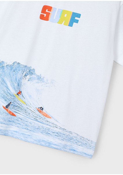 04-10 Yaş Mayoral Surf Bermuda Mavi-Beyaz T-Shırt Takım - Mavi fırsatları