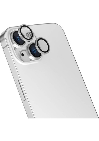 Apple iPhone 16 Plus Cl-15 Parmak Izi Bırakmayan Anti-Reflective Kamera Lens Koruyucu-Gümüş