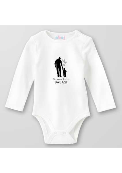 Organik Pamuk Dünyanın En Iyi Babası Iı Bebek Body Çıtçıtlı Zıbın Badi Uzun Kol