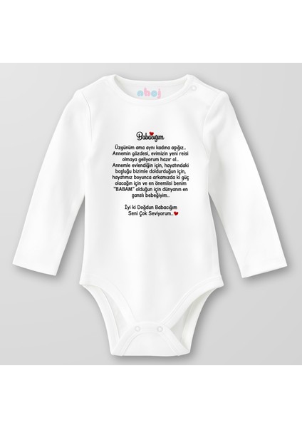 Organik Pamuk Evimizin Yeni Reisi Bebek Body Çıtçıtlı Zıbın Badi Uzun Kol