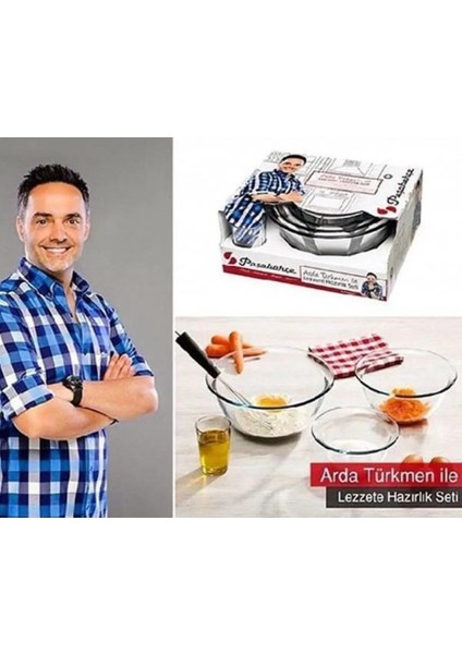 4 Parça Fırın ve Karıştırma Kabı Arda Türkmen Lezzete Hazırlık Seti