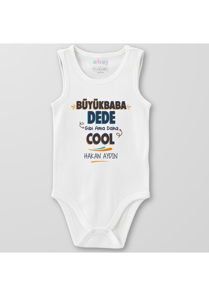 Organik Pamuk Büyükbaba Dede Gibi Ama Daha Cool Bebek Body Çıtçıtlı Zıbın Badi Kolsuz