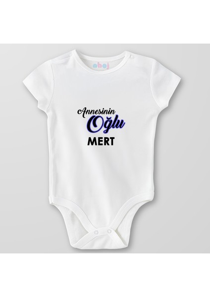 Organik Pamuk Annesinin Oğlu Bebek Body Çıtçıtlı Zıbın Badi Kısa Kol