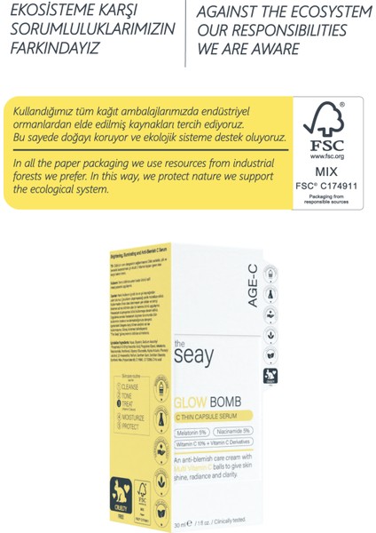 Glow Bomb Multi C Vitamini Thin Kapsül Serum | Aydınlatıcı, Parlatıcı ve Leke Önleyici | Nemlendirici