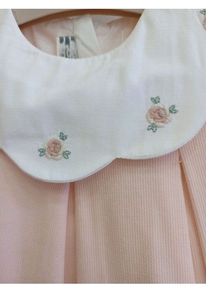 Tongs Bebe Yaka Tütü Astarlı Kız Bebek Elbisesi
