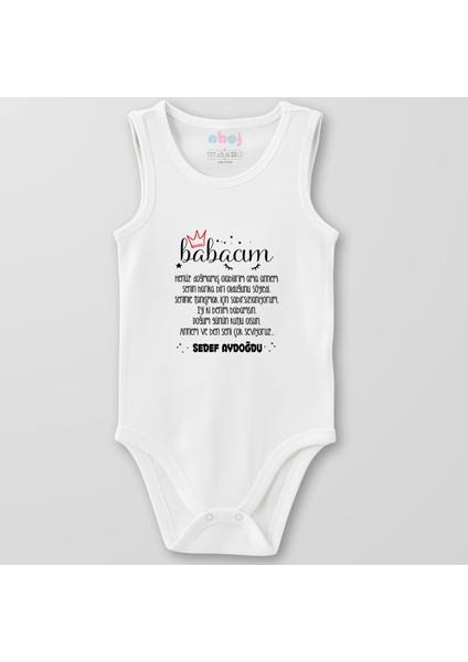 Organik Pamuk Babacım Henüz Doğmamış Olabilirim Bebek Body Çıtçıtlı Zıbın Badi Kolsuz