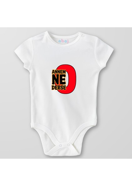 Organik Pamuk Annem Ne Derse O Bebek Body Çıtçıtlı Zıbın Badi Kısa Kol