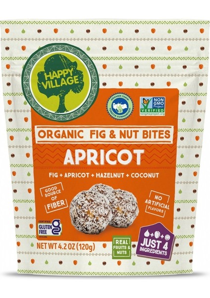 Organik Incir&fındık Topları, kayısılı 120 gr