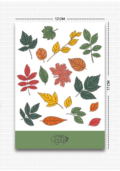 Yaprak Sticker | Bullet Journal | Notebook | Ajanda | Scrapbook Için Uygun Sticker