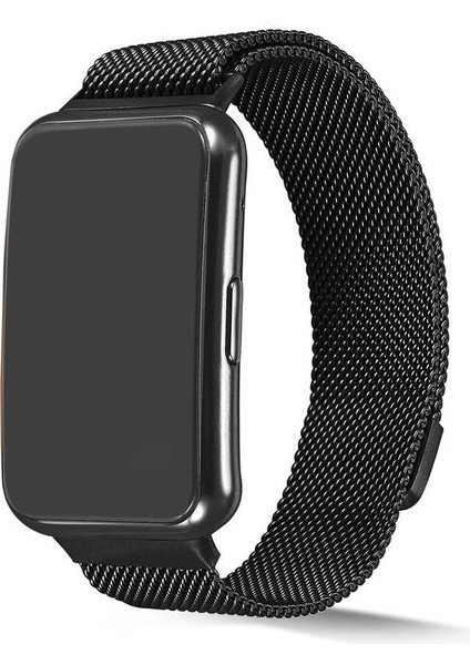 Huawei Watch Fit Uyumlu Krd-01 Metal Kordon Zore - Siyah