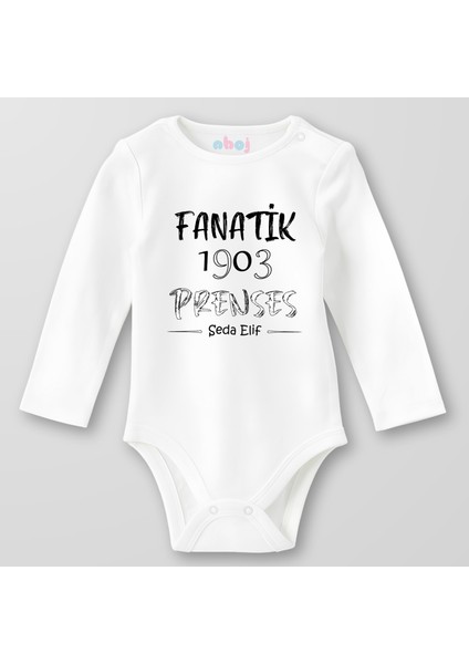 Organik Pamuk Fanatik 1903 Prenses Bebek Body Çıtçıtlı Zıbın Badi Uzun Kol