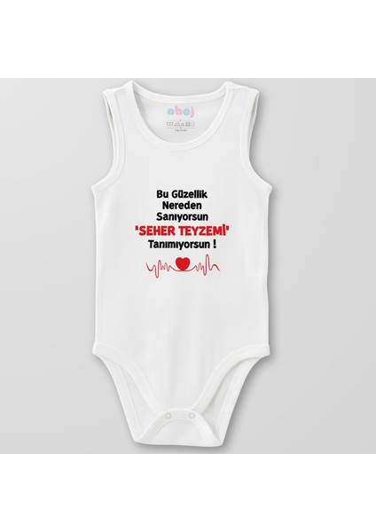 Organik Pamuk Bu Güzellik Nereden Sanıyorsun Teyze Bebek Body Çıtçıtlı Zıbın Badi Kolsuz