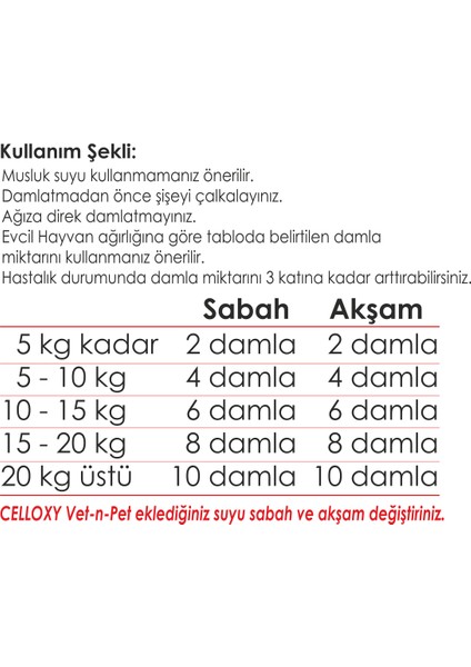 Vet-N-Pet Oksijen Damla 15ml500 Damla