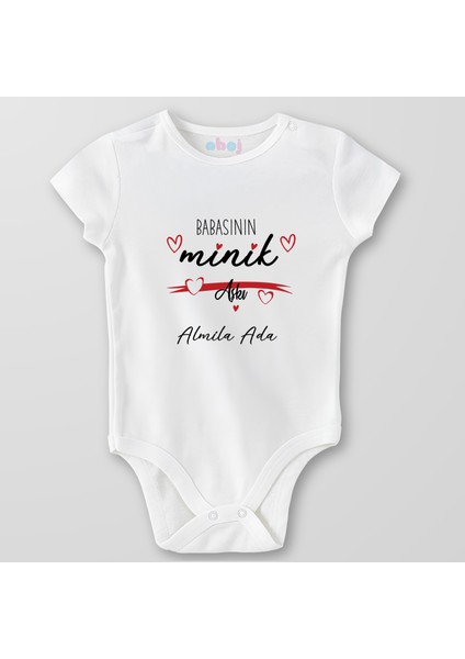 Organik Pamuk Babasının Minik Aşkı Bebek Body Çıtçıtlı Zıbın Badi Kısa Kol