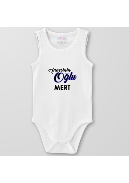 Organik Pamuk Annesinin Oğlu Bebek Body Çıtçıtlı Zıbın Badi Kolsuz