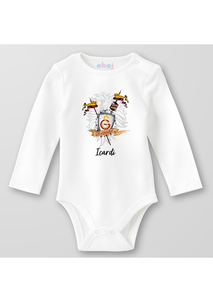 Organik Pamuk Galatasaray Icardi Bebek Body Çıtçıtlı Zıbın Badi Uzun Kol
