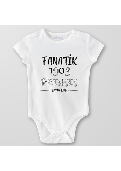 Organik Pamuk Fanatik 1903 Prenses Bebek Body Çıtçıtlı Zıbın Badi Kısa Kol