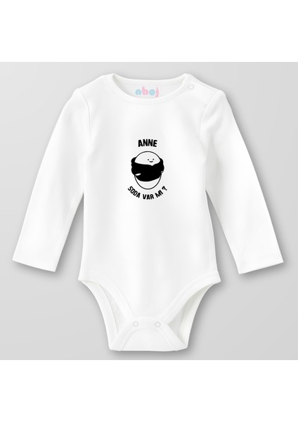 Organik Pamuk Anne Soda Var Mı Bebek Body Çıtçıtlı Zıbın Badi Uzun Kol