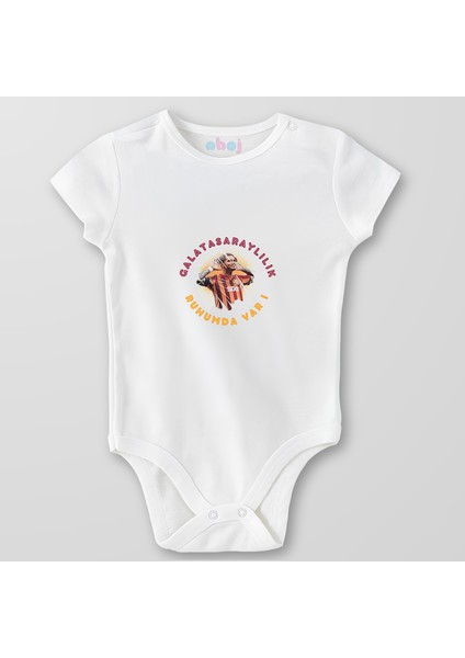 Organik Pamuk Galatasaraylılık Ruhumda Var Icardi Bebek Body Çıtçıtlı Zıbın Badi Kısa Kol