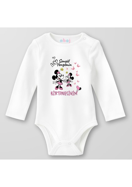 Organik Pamuk Yengemin Bir Tanesiyim Bebek Body Çıtçıtlı Zıbın Badi Uzun Kol